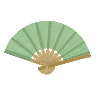 Mini Ventaglio di Legno Verde 10cm 1pz