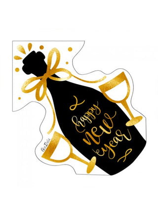 Givi Italia 16 serviettes 33x33 cm Bouteille Happy New Year