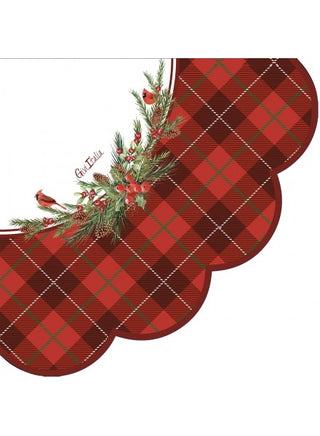 Givi Italia 16 serviettes 33x33 cm Tartan Rouge