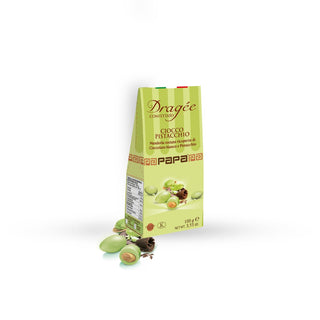 Papa Dragee Almond White Chocolate with Pistachio and Dark Chocolate 100gr