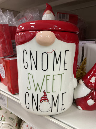 Babbomatto biscottiera gnomo nasone natalizia