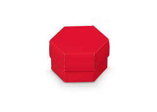 Scotton Scatolina esagonale lino rosso 6x4 10pz