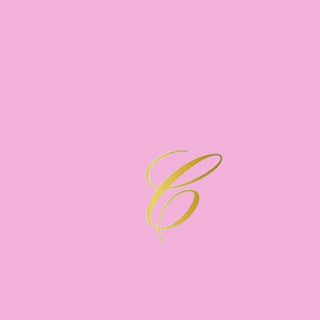 Tovaglioli 3 veli ROSA  25x25 cm  Personalizzati Lettera Stampa Oro 20pz