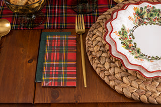 Givi Italia 16 serviettes 33x33 cm décoration tartan