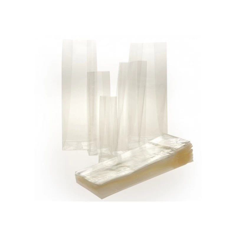 JIANTA Cellophane 250 pezzi, 25 x 5 cm, sacchetti regalo per dolci, plastica OPP trasparente con laccetti