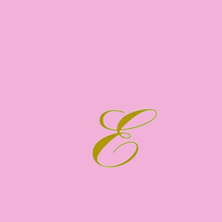 Tovaglioli 3 veli ROSA  25x25 cm  Personalizzati Lettera Stampa Oro 20pz