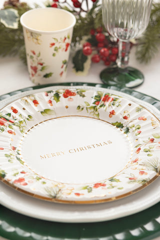Givi Italia 8 assiettes de vœux de Noël 23 cm