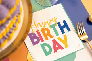 Givi Italia 16 tovaglioli Happy Birthday Colorati