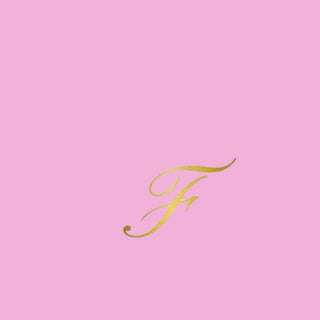 Tovaglioli 3 veli ROSA  25x25 cm  Personalizzati Lettera Stampa Oro 20pz