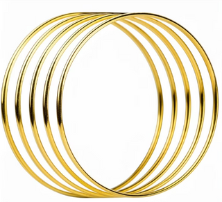 Cerchietti Anelli in Oro diametro 6 cm busta da 5pz