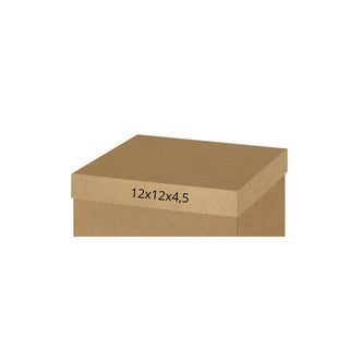 Scotton - Scatolina Quadrata AVANA Marroncina - 12x12x4,5 10pz