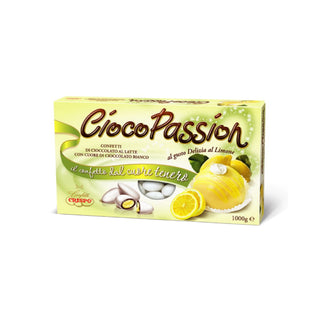 Crispo CiocoPassion - Confetti al Cioccolato a latte ripieni di crema Delizia a Limone Bianchi- 1Kg