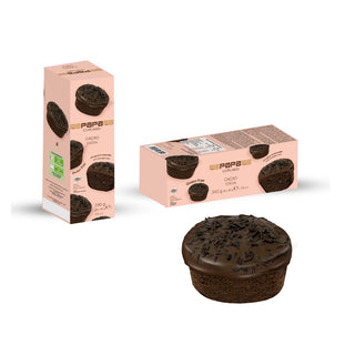 Papa - 6 CupCake Cacao Ripieno di Gocce di Cioccolato Incartate - 240g