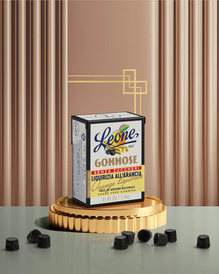 Leone - Scatoletta Gommose Liquirizia all'arancia Senza Zuccheri 33 gr