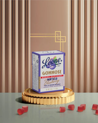 Leone - Scatoletta Gommose Mirtillo Senza Zuccheri 33 gr