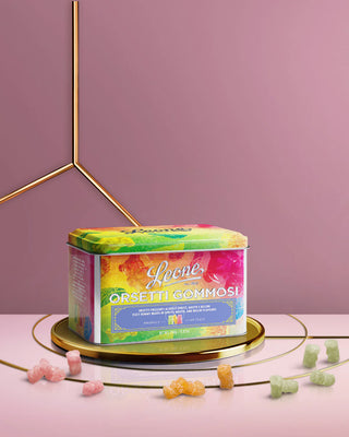 Pastiglie Leone - Latta Orsetti Gommosi al gusto Spritz, Mojito e Bellini - 250g