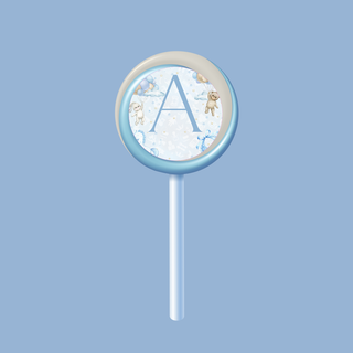 Lecca Lecca di Cortesia con iniziali! 8cm (Minimo 15PZ)