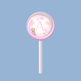 Lecca Lecca di Cortesia con iniziali! 8cm (Minimo 15PZ)