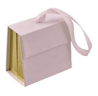 Scatola Degustazione Telata Rosa Borsetta 10*9,5*6cm