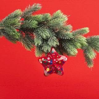 Venchi - Latta Regalo Stella di Natale Blu, Rossa e Verde - 37g (Scegli il Colore)