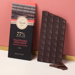 Maxi tavoletta Nibs 77% 600g