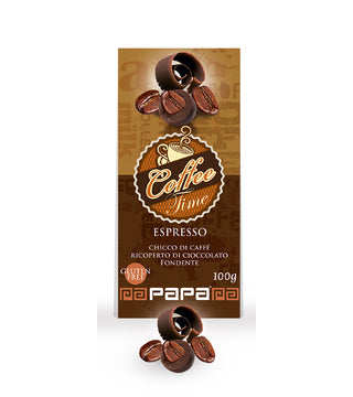 Papa Dragee Cioccolato Fondente con Chicco di Caffè 100gr