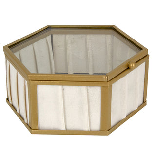 Hexagon Terrarium Ampoule 15x14.5x7 Gold