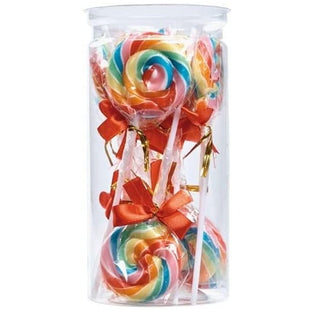 Multicolor Spiral Lollipops 10 pieces