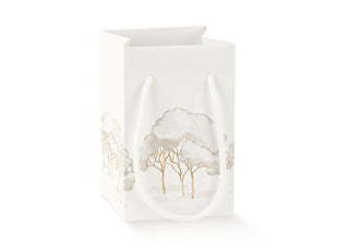 Scotton - Shopper Box Cordino Intrecci Avorio Alberi 10pz - 7x7x12