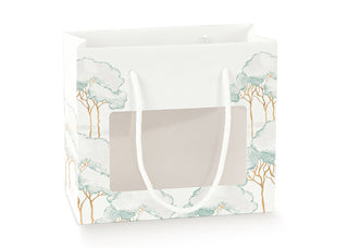 Scotton - Shopper Cordino Intrecci Alberi Verdi 10pz - 19,5x9,5x17