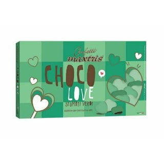 Maxtris Choco Love Green Shaded Hearts 500gr