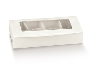 Scotton - Scatola Rettangolare Pratica con Divisori in Fibra Bianca 10pz - 16x8x3