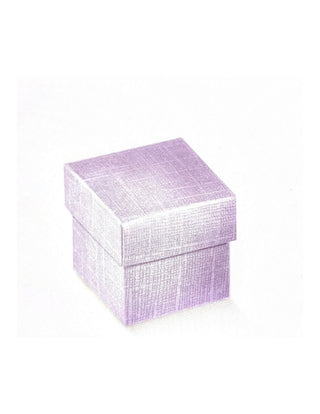 Scotton scatolina porta confetti Seta Lilla 5x5x5 cm 10pz