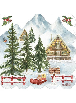 Givi Italia 16 tovaglioli cm 33x33 Winter Scene