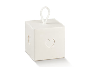 Scotton scatola quadrata con cuore white 5x5x5 10pz