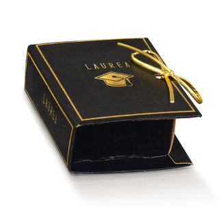 Scotton scatola BOOK Laurea nero e Oro a Caldo  10 pz