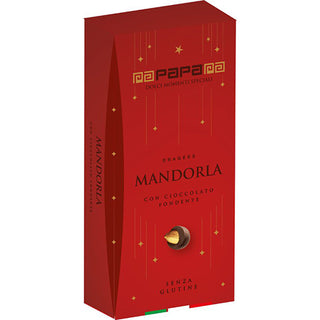 Papa Natale 2025 - Dragées Mandorla Con Cioccolato Fondente - 80g