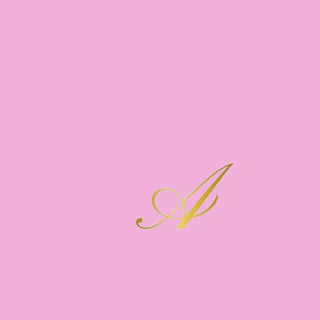 Tovaglioli 3 veli ROSA  25x25 cm  Personalizzati Lettera Stampa Oro 20pz