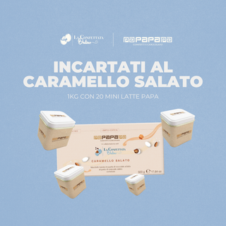Papa - Incartati al caramello Salato con 20 mini latte Papa - 1kg