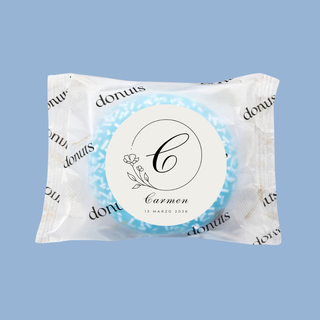 Donuts Incartate Personalizzati con iniziali (MINIMO 18PZ)