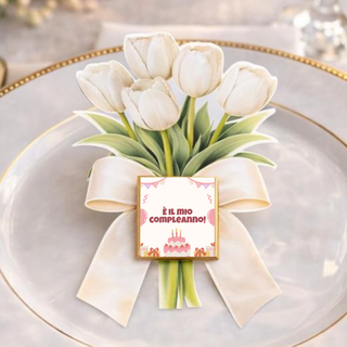 Segnaposti Tulipani Personalizzati per il tuo evento! 15x9 cm (MINIMO 20PZ)
