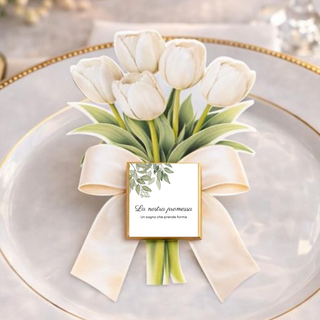 Segnaposti Tulipani Personalizzati per il tuo evento! 15x9 cm (MINIMO 20PZ)