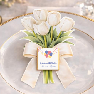 Segnaposti Tulipani Personalizzati per il tuo evento! 15x9 cm (MINIMO 20PZ)