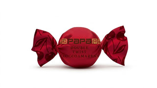 Cioccolato Papa - Double Twist Cioccoamarena Rosso, Amarena intera ricoperta di Cioccolato Fondente Senza Glutine - 500g