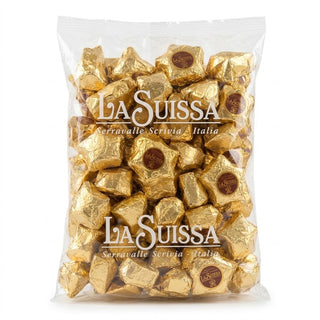 Cioccolato La Suissa - Stelle di Cioccolato al latte ripiene di crema gianduia Senza Glutine - 1kg