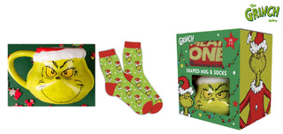 1pz Set Tazza e Calze del Grinch Natalizio