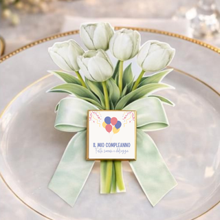Segnaposti Tulipani Personalizzati per il tuo evento! 15x9 cm (MINIMO 20PZ)