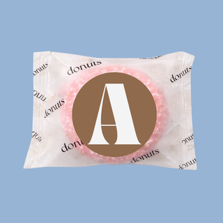 Donuts Incartate Personalizzati con iniziali (MINIMO 18PZ)