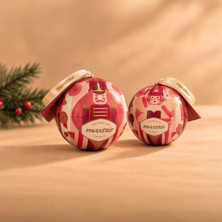 Cioccolato Maxtris - Pallina di Natale in Latta con Praline di Cioccolato Assortite - 50g