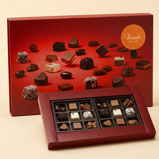 Cioccolato Venchi - Scatola Regalo Gourmet Praline con Cioccolatini Assortiti Senza Glutine - 225g